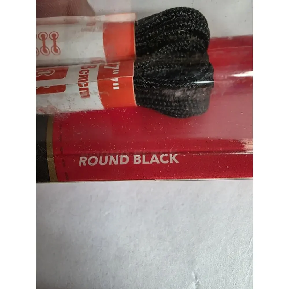 3 Pair Kiwi Dress Shoe Laces Round Black 27